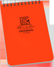 Rite In The Rain Weatherproof Top Spiral Notebook, 10.2 cm x 15.2 cm, Green Cover, Universal Pattern, 3 Pack (No. 946-3) - 1 Pack Orange