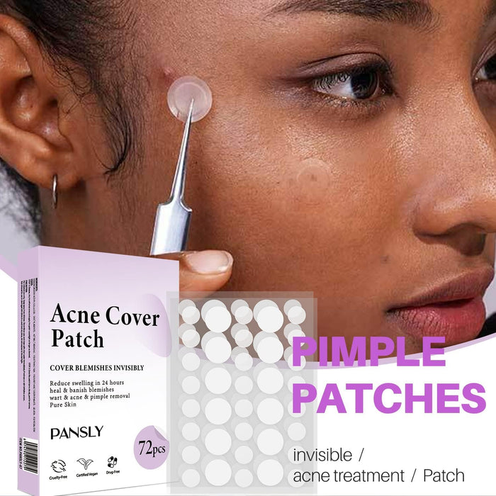 KASTWAVE Patches for Face, Pimple Cosmetics Original Patch - Pimple Spot Treatment, Invisible Pimple Patches For Covering Zits Andblemishes, Invisible Skin Sticker (72 Count)
