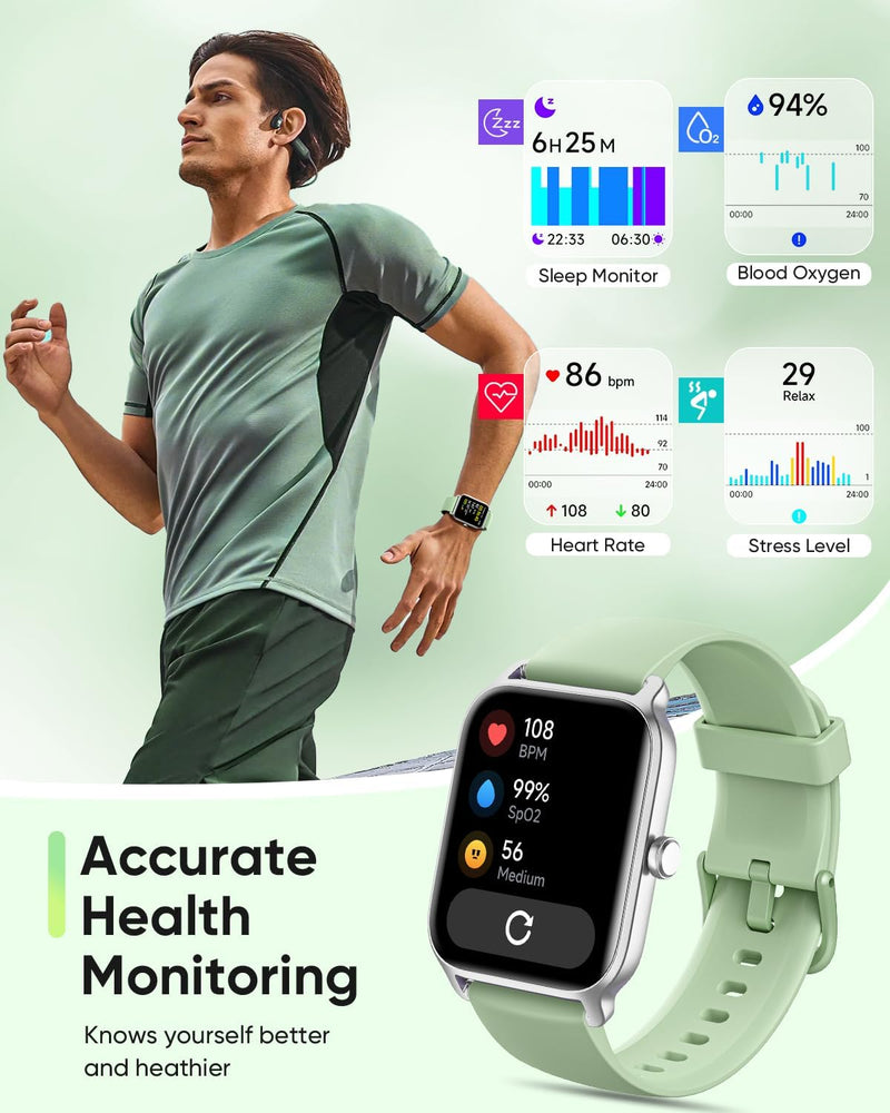 Fitpolo Smart Watch for Women Android & iPhone, Alexa Built-in [1.8" HD Screen] IP68 Waterproof Fitness Watch with Bluetooth Call (Answer/Make), Heart Rate/Sleep/SpO2 Monitor, 105 Sports Trackers