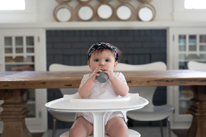 ez pz Ezpz Tiny Cup (Sage) - 100% Silicone Training Cup For Infants - Designed By A Pediatric Feeding Specialist - 4 Months+, EUtss001, Infants Training Cup