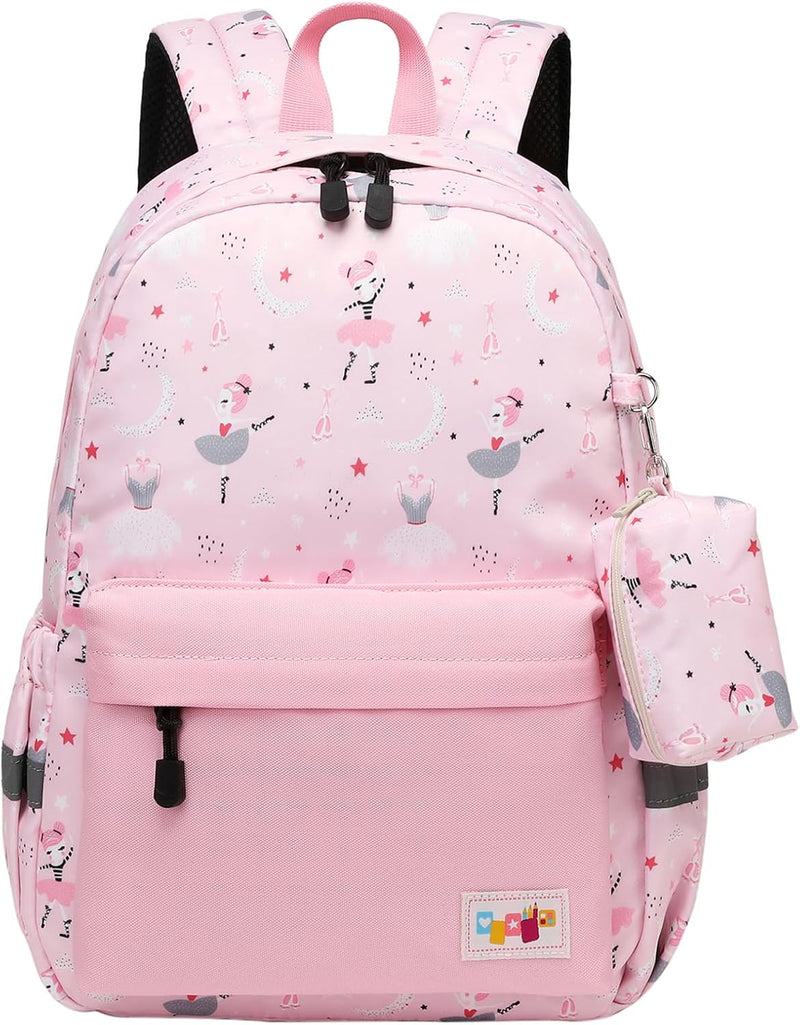 unisex-child Preschool Backpack, Little Kid Backpacks for Boys and Girls With Chest Strap Luggage- Kids Luggage - Dancing Girl Pink