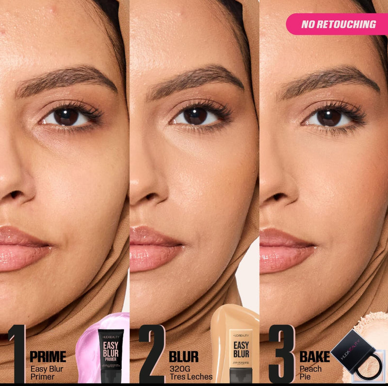 Huda Beauty Easy Blur Natural Airbrush Foundation, Tres Leches 320G, 30ml