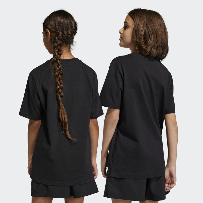 Unisex Kids Essentials Big Logo Cotton T-Shirt - Black