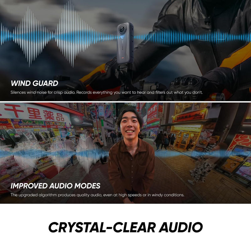 X4 Air Road Cycling Bundle (Independent) - Light 165g 8K 360 Camera, Invisible Selfie Stick, Replaceable Lenses, Shoot First & Frame Later, Built-in Wind Guard, Stabilization, AI Editing