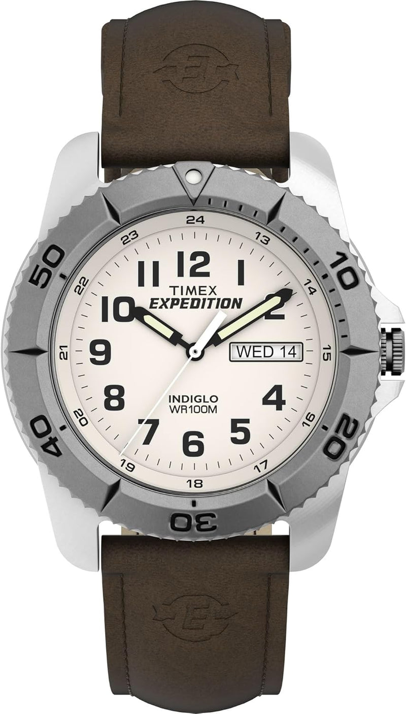 Expedition Rugged Metal Watch - Dark Brown/Natural