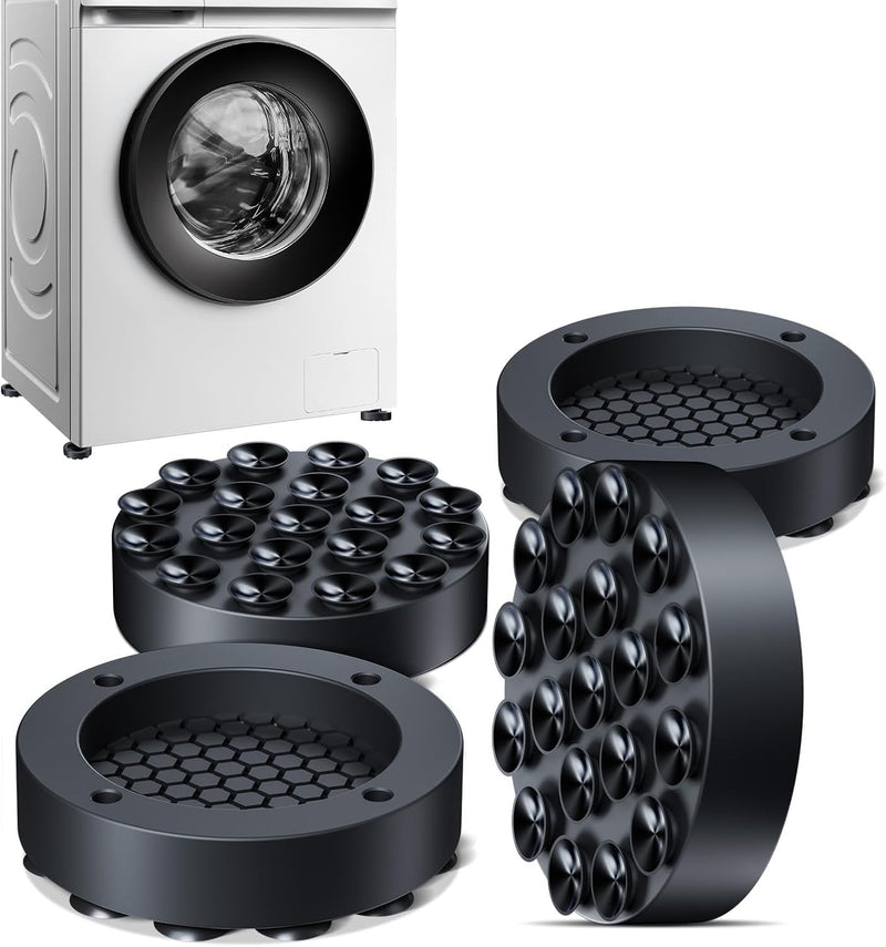 Anti Vibration Pads for Washing Machine with Strong Adsorption Suction Cup 4PCS Vibration Feet for Washing Machine & Dryer Washing Machine Feet Pad Washing Machine Rubber Feet Pad [energy Class A]