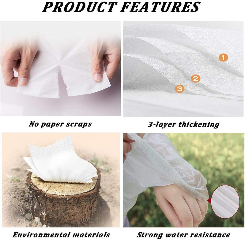 Car Tissue Refill, Disposable Facial Tissues, Disposable Face Towel, Pocket Tissue Travel Size Pack for Car or Purse, 12 Packets, 360 Sheets, Soft and Comfortable