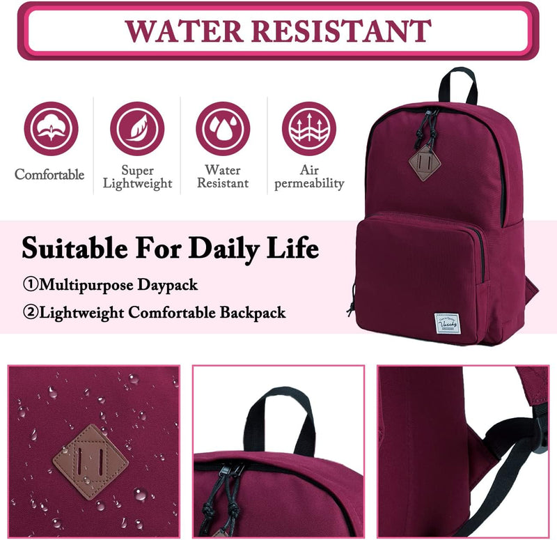 VASCHY Backpack for Women Men, Ultra Lightweight School Bag for Kids Teen Boys Girls, Casual Daypack Work, Travel