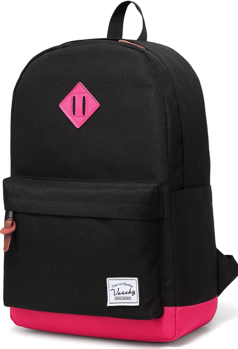 VASCHY Men's Backpack, Women's Waterproof School Bag, Boy Girl Computer 15.6 Inch Vintage for School, College, Work, Travel, Leisure