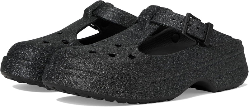 Unisex Adult 210581-6Zr Clogs - Black Glitter
