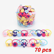Shining Diva Fashion 70 pcs Combo Elastic Hair Bands Ties Accessories for Kids Baby Girls Women (rrsd14968hb)