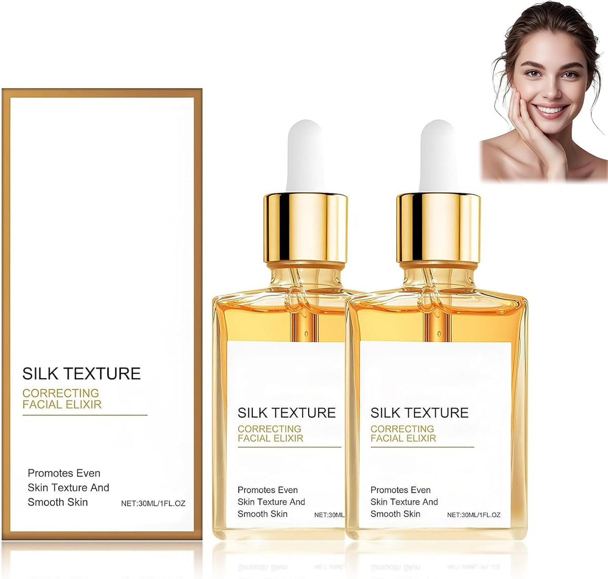 2PCS Silk Body Oil, Silk Body Oil for Women, Moisturising Body Oils with Vitamin E & Hyaluronic Acid, Moisturizing and Nourishing Formula, Refreshing Non-Greasy, Suitable for Face and Body – image 1