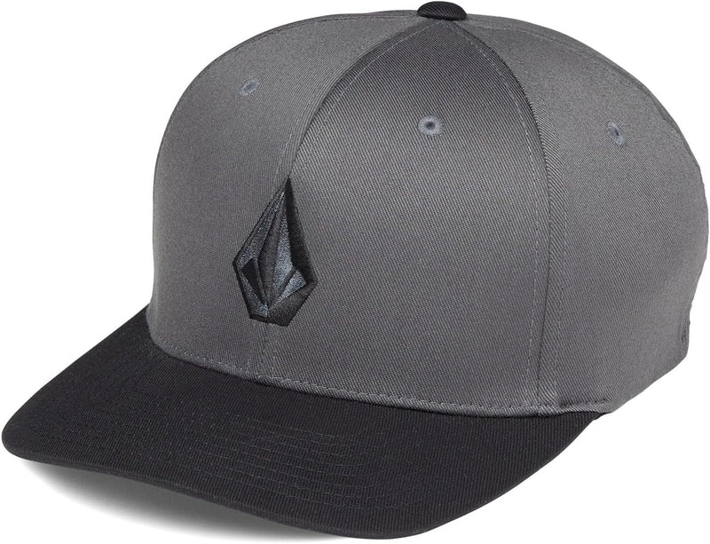 boys Full Stone Flexfit Hat Baseball Cap - Asphalt Black - New