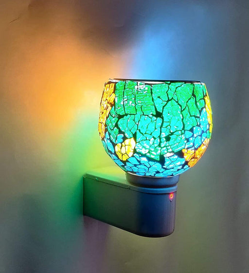 YOSELYN Kapoor dani with Night lamp, Aroma Diffuser, Bakhoor dani, Incense Burner, Ceramic kapoor diffuser for home,karpoor diffuser electric (Multi Color And Design)