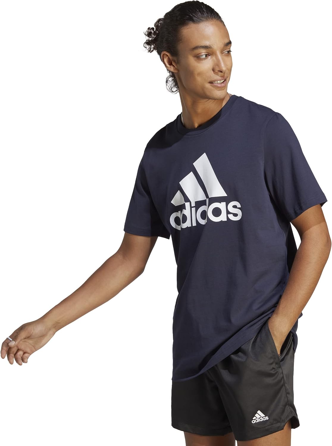 Men Essentials Single Jersey Big Logo T-Shirt – image 2