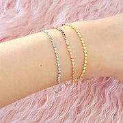 Dainty Gold Dot Bracelet for Women 14K Gold Plated Lightweight Chain Bracelet Cute Tiny Dot Bracelet Charm Bracelet Minimalist Handmade Jewelry Gift
