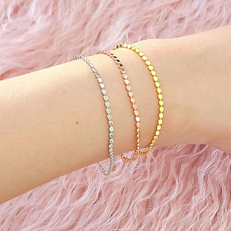 Dainty Gold Dot Bracelet for Women 14K Gold Plated Lightweight Chain Bracelet Cute Tiny Dot Bracelet Charm Bracelet Minimalist Handmade Jewelry Gift