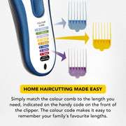 Wahl Colour Pro Cordless 3 in 1, Hair Clippers for Men, Family Haircutting Kit, Head Shaver, Men's Hair Clippers with Beard Trimmer, Nose Trimmer, Personal Trimmers, Grooming Kit - 3025266 - Colour Pro Cordless 3-in-1 - Single unit Single unit