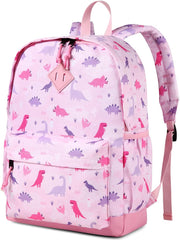 Kids Backpack for Boys, Girls Cute Backpack for School Children's Bookbag - Pink Dinosaur