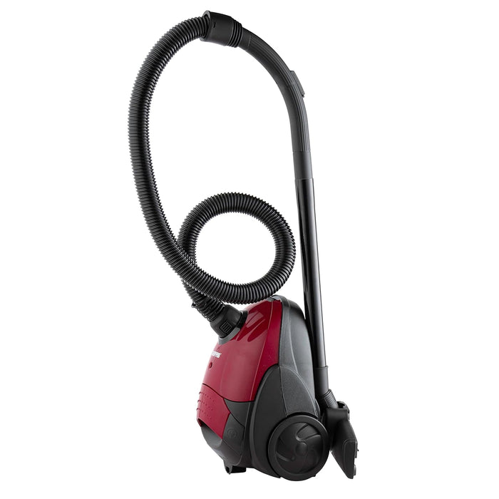 Geepas GVC2594 Vacuum Cleaner with Dust Bag, 2200W - 1.5L - Powerful Suction - Dust Full Indicator | Flexible Hose with Airflow on Handle | Pedal Switch and Auto-Rewinding Wire | 2 Years Warranty