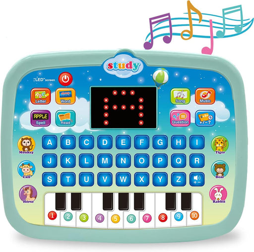 Wenbeier Kids Tablet/Toddler Learning Pad with LED Screen Teach Alphabet, Numbers, Word, Music, Math, Early Development Interactive Electronic Toy for Boys & Girls 3 Years+