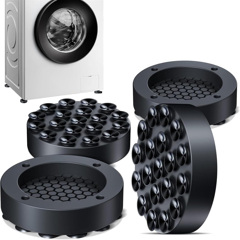Anti Vibration Pads for Washing Machine, 4PCS Washing Machine Vibration Pads Pedestals, Anti Vibration Washing Machine Support, Prevent Your Washer and Dryer Set from Walking and Reduce Noise