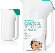 Control The Flow Rinser Bath Time Rinse Cup With Easy Grip Handle And Removable Rain Shower, White - White 710 ml