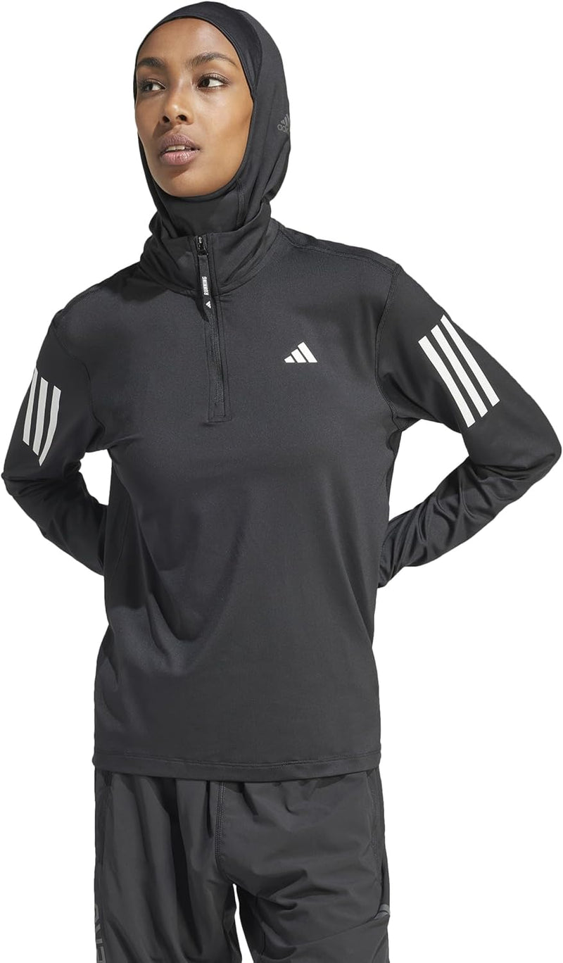 Women's Half Zip Sweatshirt - Black
