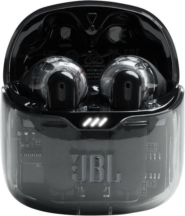 JBL Tune Flex True Wireless Noise Cancelling Earbuds, Pure Bass, ANC + Smart Ambient, 4 Microphones, 32H of Battery, Water Resistant & Sweatproof, Comfortable Fit - Blue, JBLTFLEXBLU