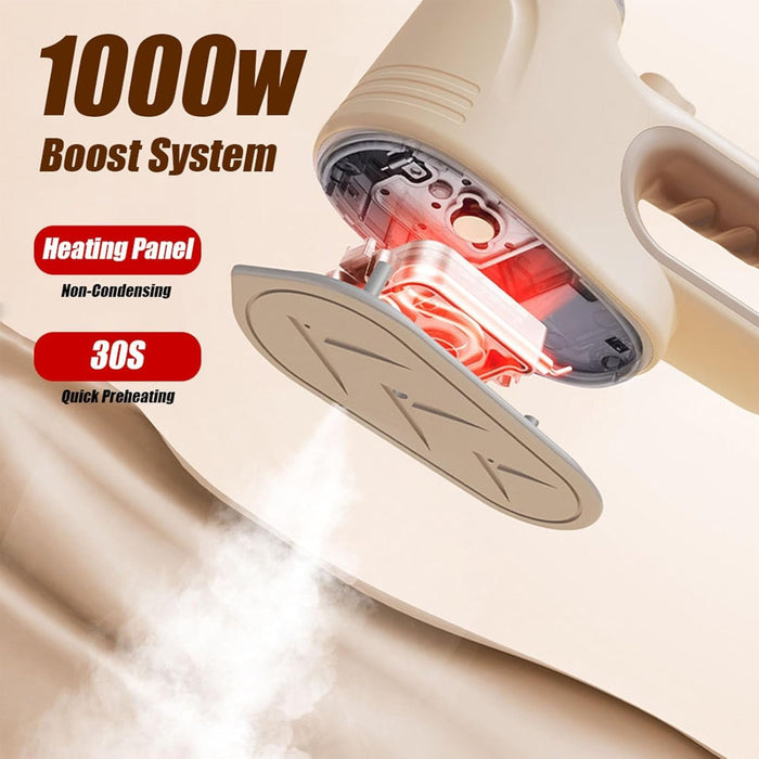 2025 Vacuum Steamer for Clothes, Portable Wrinkle Remover for Clothes, 1000W Portable Handheld Clothes Steamer with 50ml Tank Delivers, Rapid Heating - Instant Wrinkle Removing, Home & Travel (2 PCS)