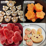Vegetable Cutter Shapes Set (9 Piece) - Mini Cookie Cutters, Vegetable Shape Cutters for Kids, Bento Lunch Box Accessories