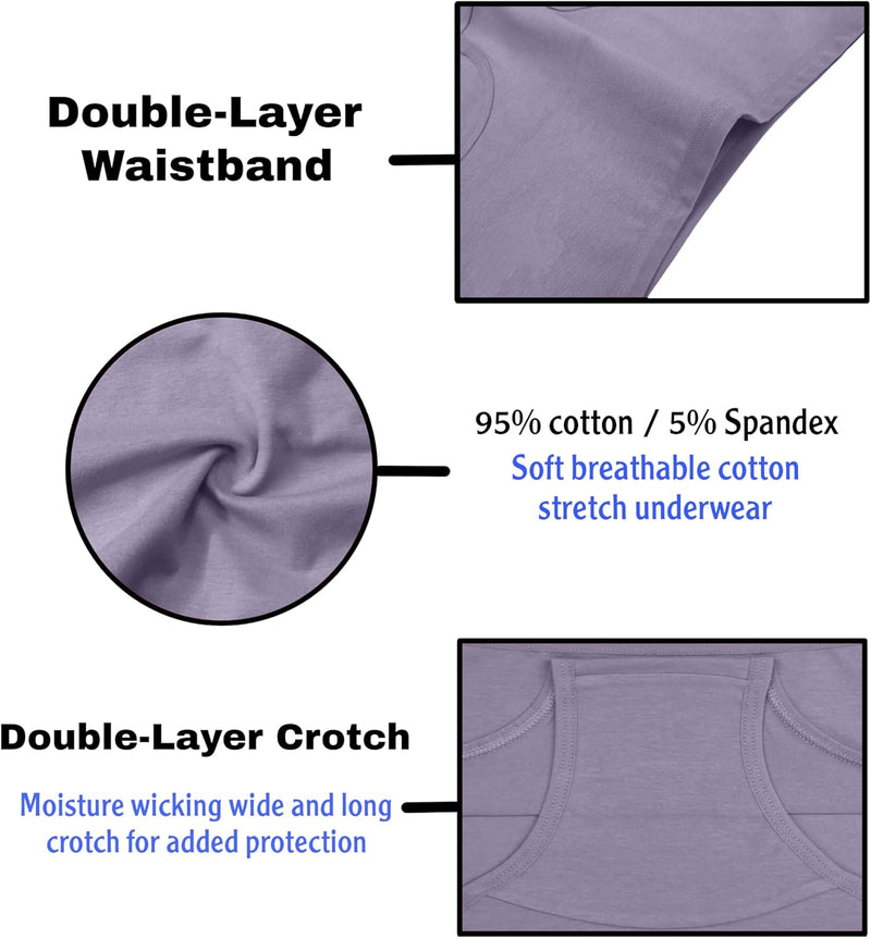 Premium Cotton Four-way stretch Panties - MULTIPACK - Regular and Plus Sizes - Classic Briefs for Women