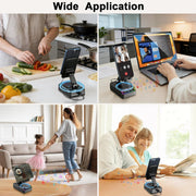 Adjustable Cell Phone Stand with Wireless Induction Bluetooth Speaker, HD Surround Sound for Home/Outdoor, Popular Christmas/Birthday Ideas Gifts, Stocking Stuffers Family Friends