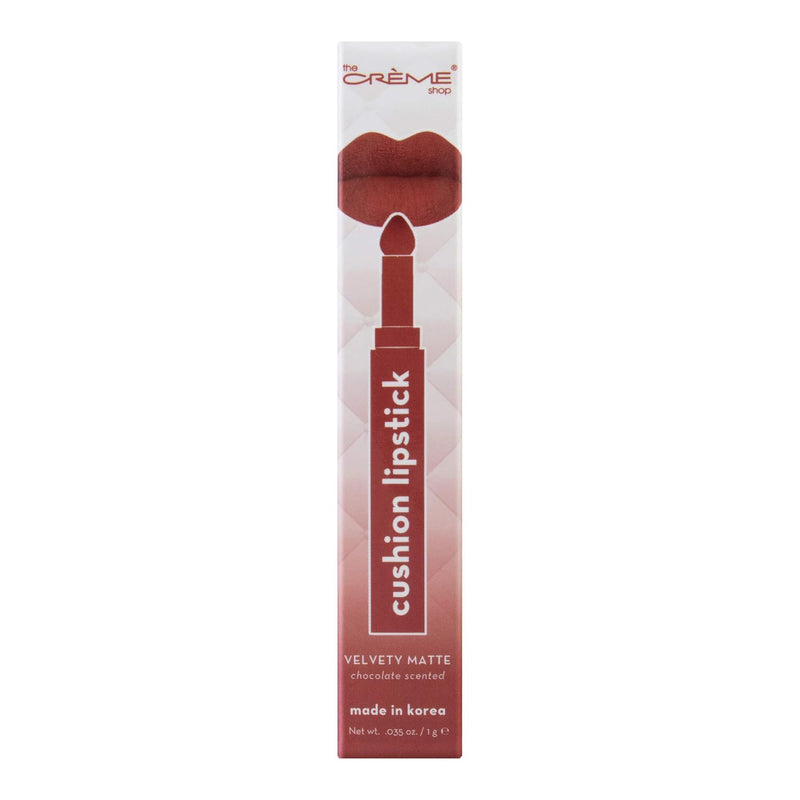 The CrÃ¨me Shop Lip Color Cushion Lipstick. Velvet Matte Finish. Buildable, Moisturizing, Long Wear Cream Formula. -Barely There