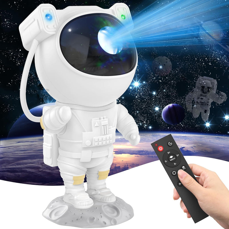 Joyradia Astronaut Projector Lamp Projection LED Night Light Cartoon Spaceman Table Lamp Starry Nursery Colorful Change Children Baby Bedroom Home Decor Creative Gift