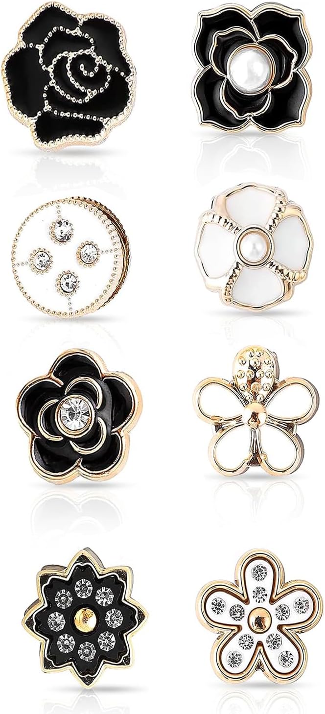 8Pcs Hijab Magnetic Pins, Multi-Use Muslim Scarf Magnetic Hijab Buttons Rhinestone Magnetic Scarf Brooch Modesty Pins Hijab Pins for Women Anti Exposure Fixed Brooches Women