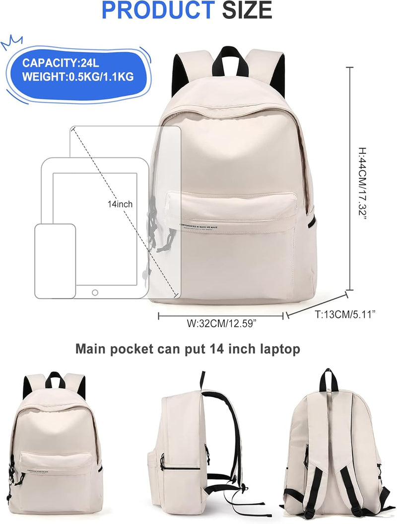 VECAVE Lightweight Casual Laptop Backpack Purse for Women,Travel Backpack with laptop compartment