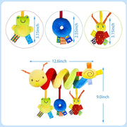 Spiral Crib Hanging Toys for kids,Wrap Around chair Stroller/Car Seat/Crib Play Bar Toy Hanging Spiral Toy for Baby Infant Boys & Girls