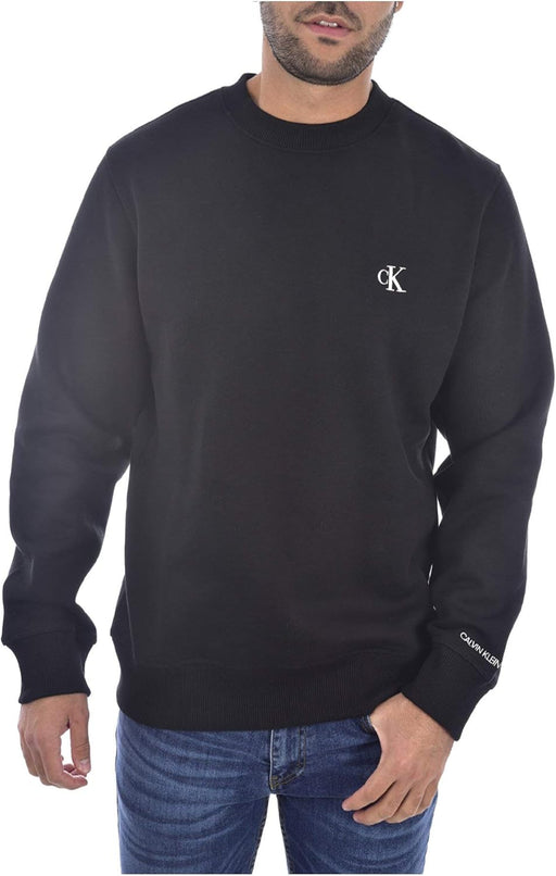 Men's CK ESSENTIAL REG CN Sweatshirt (pack of 1) - Black (Black )