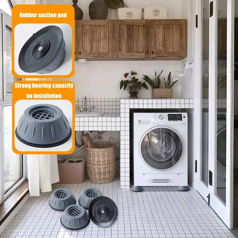 GKUIWM Anti-Vibration Laundry Machine Pads (4 PK)- Works Best for Any Washer & Dryer Machine, Extremely Durable Rubber – Anti-Walk, Noise Reducing, Shake Free, Shock Absorbing Pads