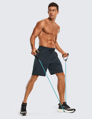 CRZ YOGA Men's Linerless Workout Shorts -9'' Quick Dry for Running Sports Athletic Gym with Pockets