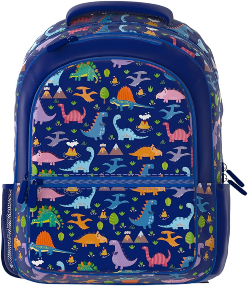 15 Inch School Bag for Boys & Girls - Lightweight & Durable Kids Backpack with Adjustable Straps - Toddler Kids Bookbag, Ideal for Primary School, Picnic, Travel - Dinosaur Dark Blue