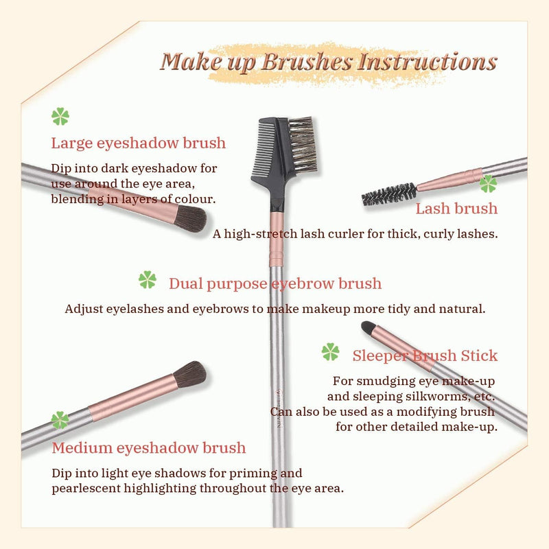 TTRWIN Make up Brushes, 18 Pcs Professional Makeup Brush Set Synthetic Kabuki Face Blush Lip Eyeshadow Eyeliner Foundation Powder Cosmetic Brushes Kit with PU Leather Bag Beige