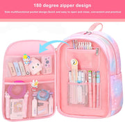 Girls Backpack, Backpack for Girls, Kids Backpack with Compartments Elementary School Bag For Girls, Cute Student School Bag, School Backpack for Girls - Pink