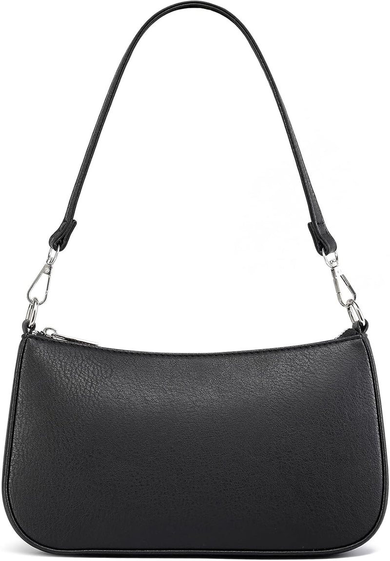 Small Shoulder bag with 2 Removable Straps Cross Body Clutch Purse Handbag for Women - Black