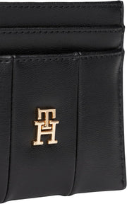 Women's TH ICON CC Holder Quilted AW0AW17745 Cardholder, Black (Black), One Size