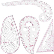 Fashion Clear Metric Acrylic Sewing Ruler Set,styling French Curve Tailors Pattern Dress Makers Rulers Kit,for Beginners, Designers, Quilting, Embroidery, DIY Supplies,Cross Stitch, Crochet