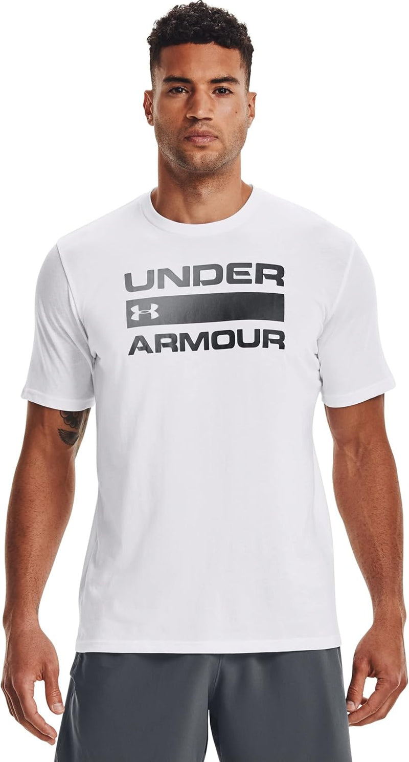 Mens Wordmark Short Sleeve Top - Short sleeve (pack of 1) - White (100)/Black