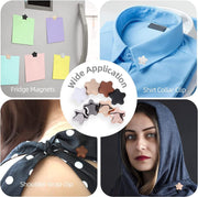 SYOSI Hijab Magnetics Pins, 8Pairs Matte and Metallic Colours Magnetic Scarf Pins for Women Clothing Scarf Multi-Use, Fixing Women Clothing Shawl Muslim Scarf, Strong Magnetic Scarf Pins (Star Shape)