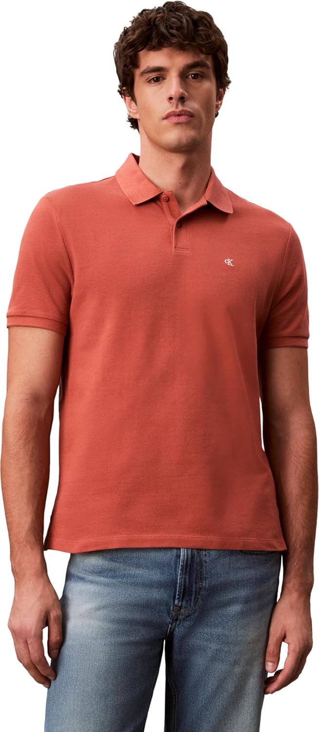 Mens SS MONOGRAM PIQUE PO Polos - Faded Flower